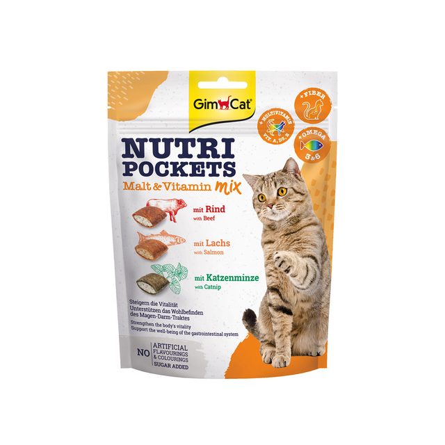 GimCat Nutri Pockets Kattensnack 150gram Mout Vitaminemix