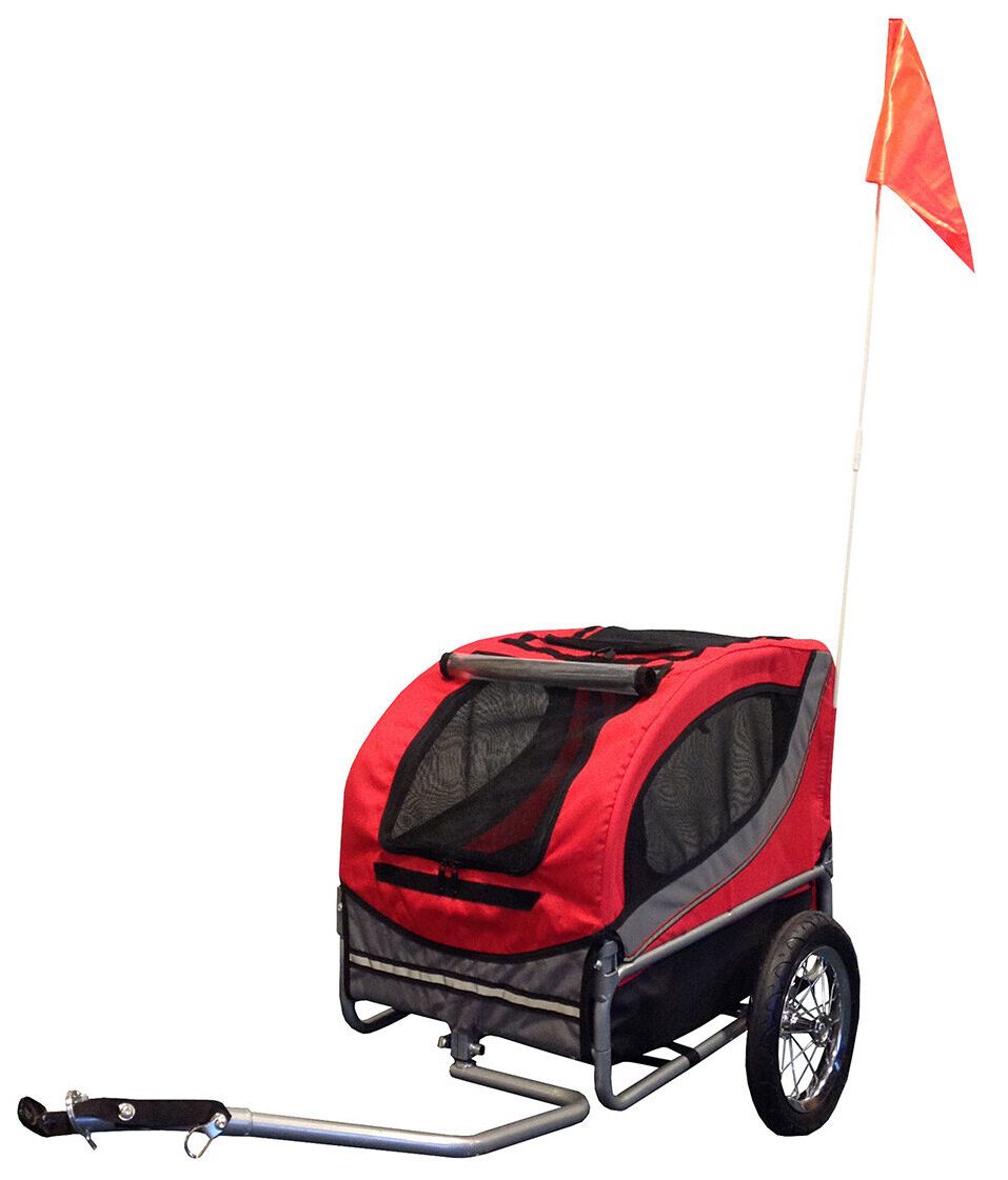 Fietskar Runner rood/grijs