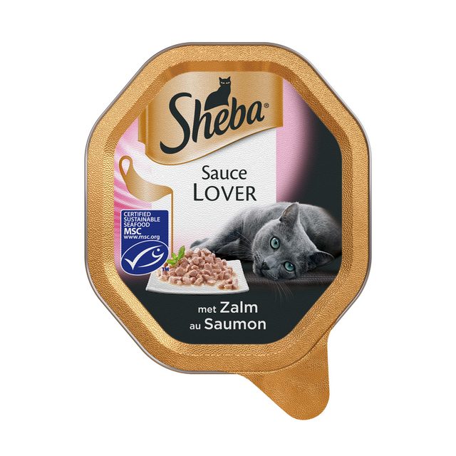 Sheba Sauce Lovers Alu Kattenvoer Zalm 85gr