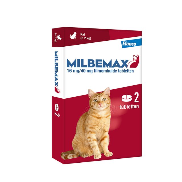 Elanco Milbemax Ontwormtablet Grote Kat 2 tot 8kg - 2 tabletten