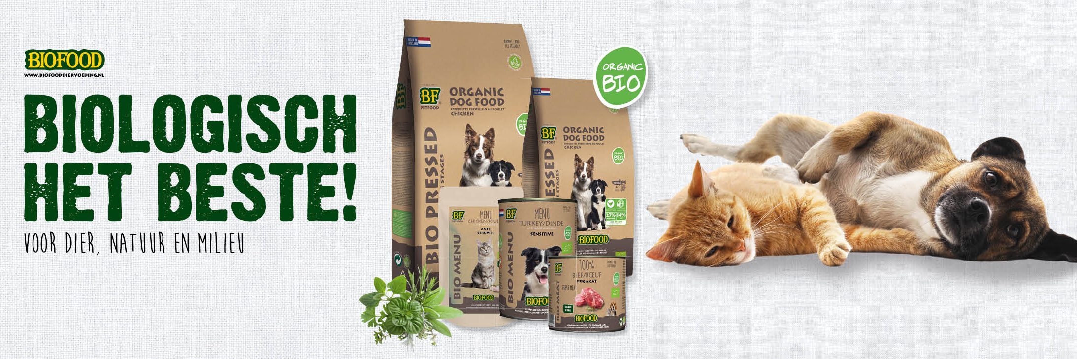 Biologische diervoeding voor hond en kat | Biofood Organic
