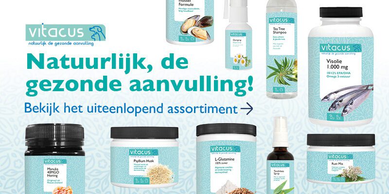 Vitacus voedingssupplementen en verzorgingsproducten Voedingssupplementen en verzorgingsproducten voor de oudere kat