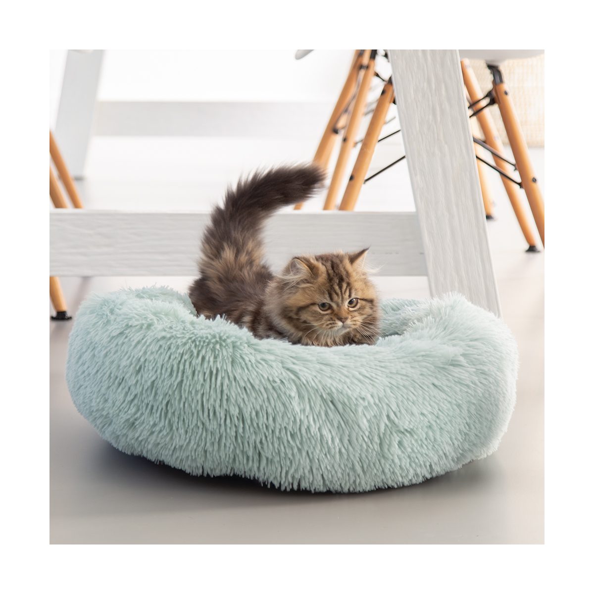 Beeztees Kätzchenbett VAKO – Grau, 50x50x18 Cm, Gemütliches Katzenbett